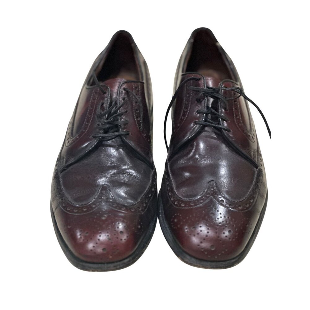 Mens Allen Edmonds Lace up Leather Oxford Dress Shoes Size 9.5 See description